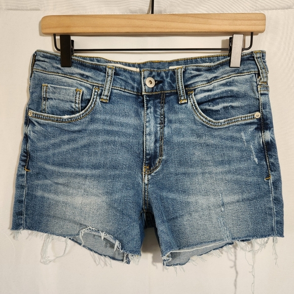 Pilcro and the letterpress, Anthropologie cutoff high rise jean shorts, size 28 - Picture 5 of 11